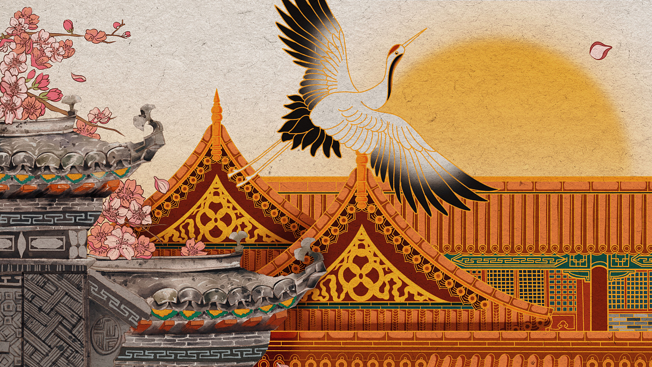 国风紫禁城|插画|商业插画|野猫爱画画 - 原创作品 - 站酷 (zcool)