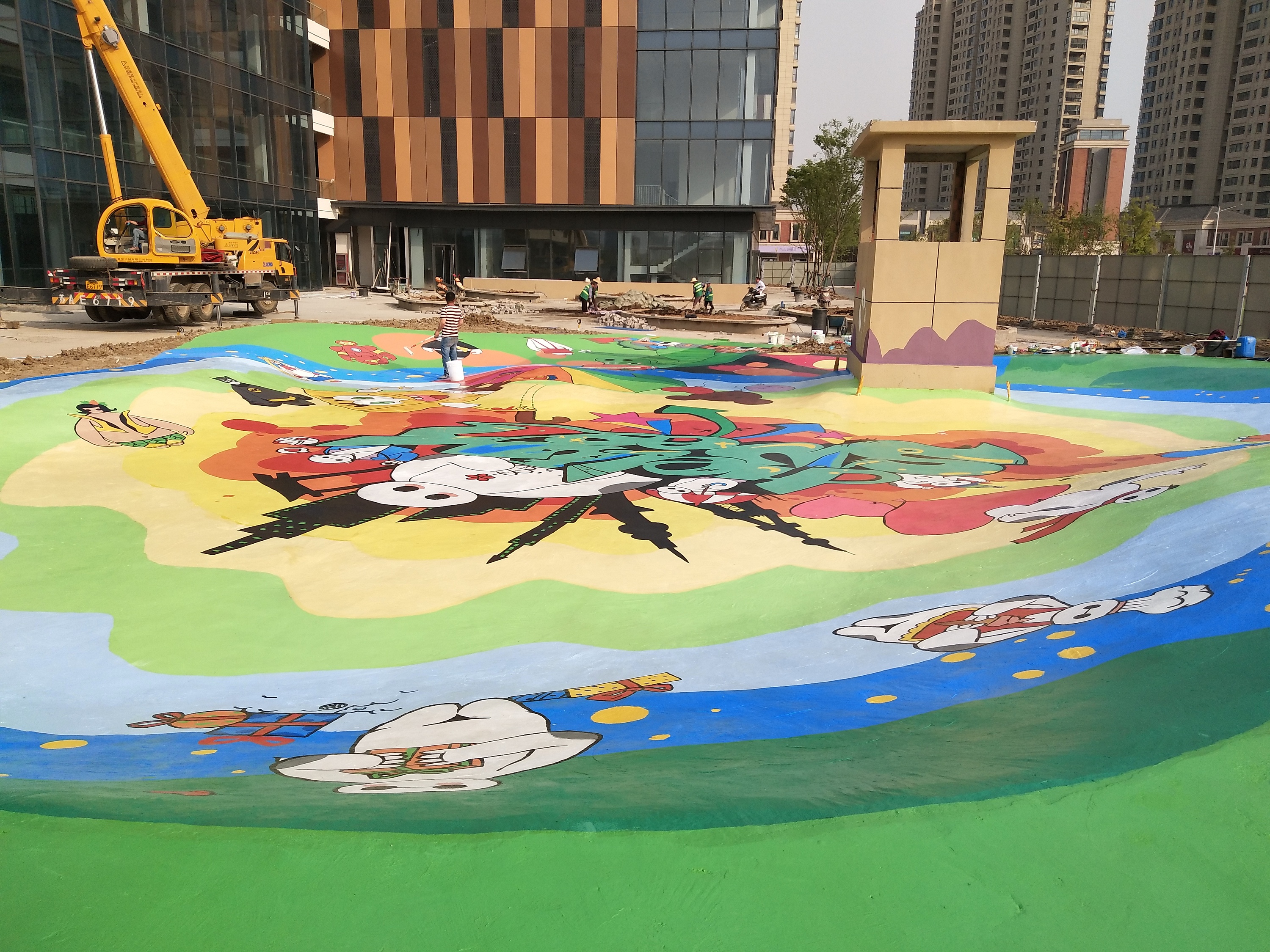 轮滑场地绘涂鸦