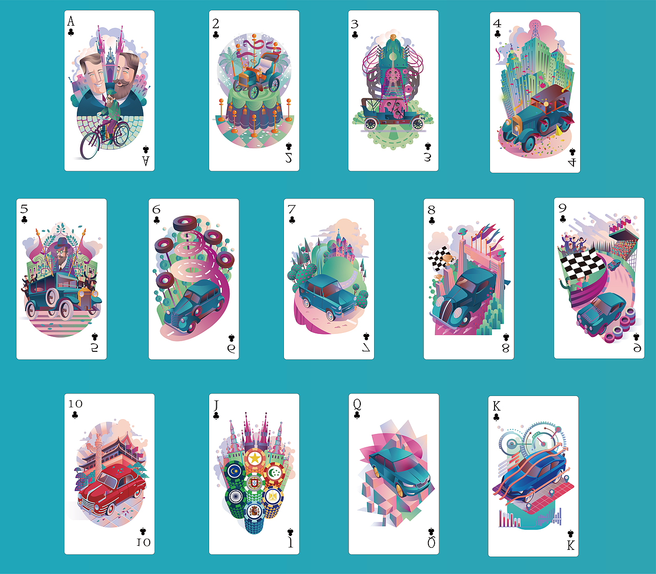 创意汽车扑克牌（图ZMTYxNDk0OTg4） - 商业插画 - 站酷设计师赤脚追梦侠原创素材 - 站酷ZCOOL