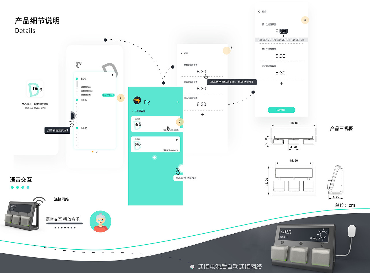 叮叮药物提醒设备（图ZMjIwNTA3NjAw） - 生活用品 - 站酷设计师大水果阿姨原创素材 - 站酷ZCOOL
