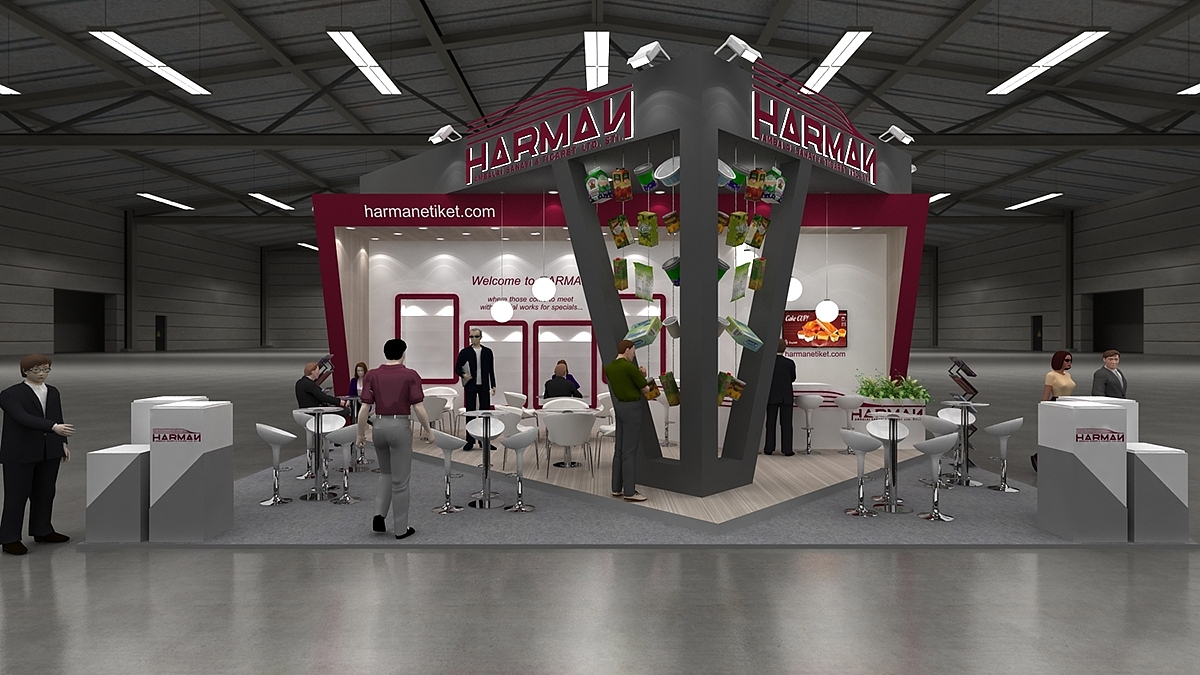 工业风展位展台展点3d效果图设计制作（图ZMTcyNTE3MDI0） - 其他三维 - 站酷设计师思海设计原创素材 - 站酷ZCOOL