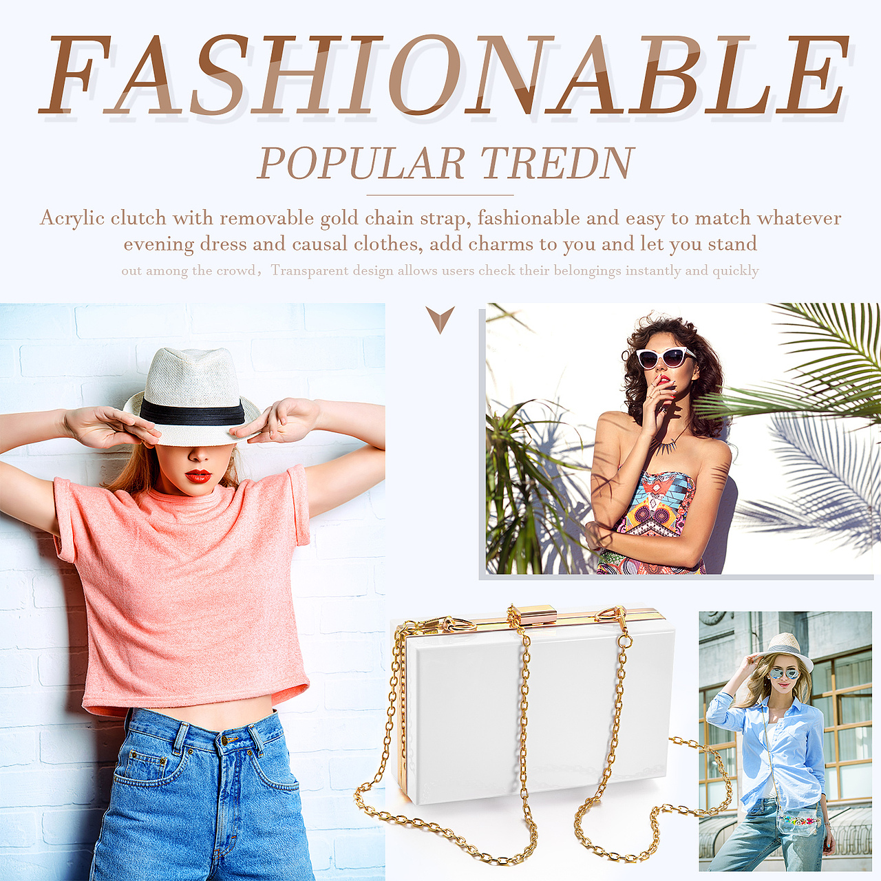 亚马逊女性白色背包