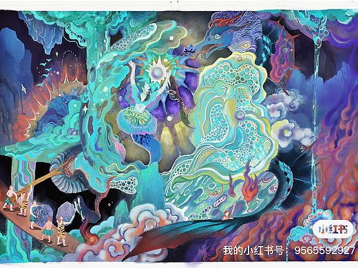 女娲补天（个人主页-ZNDQ5NzM2ODA=） - 艺术插画 - 站酷设计师syouyou原创素材 - 站酷ZCOOL