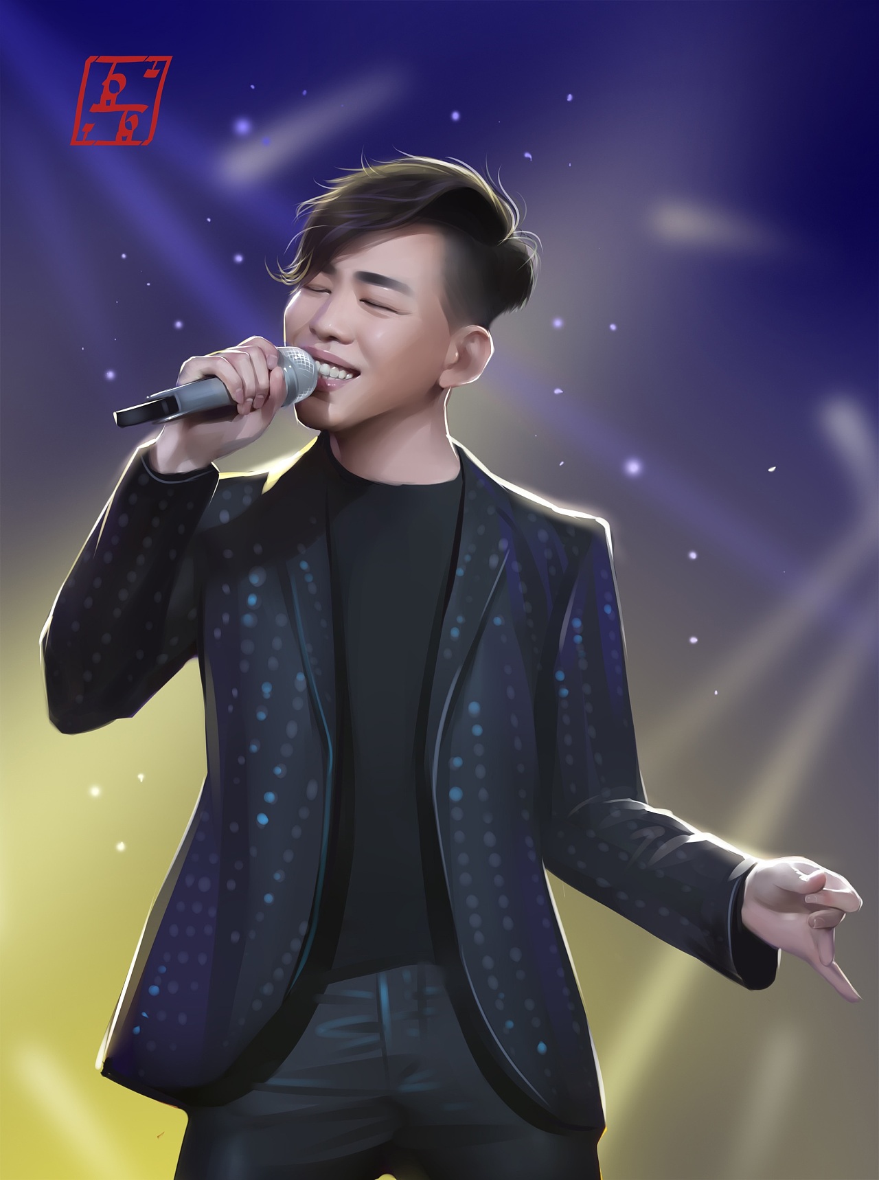 为《我是歌手》第三季手绘|插画|商业插画|铭图文