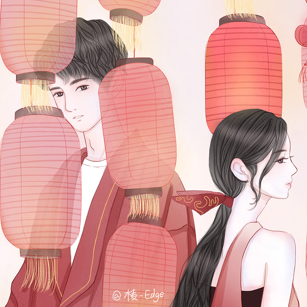 《繁·花灯》（图ZMjI5NTA1MTI0） - 商业插画 - 站酷设计师阿棱C原创素材 - 站酷ZCOOL