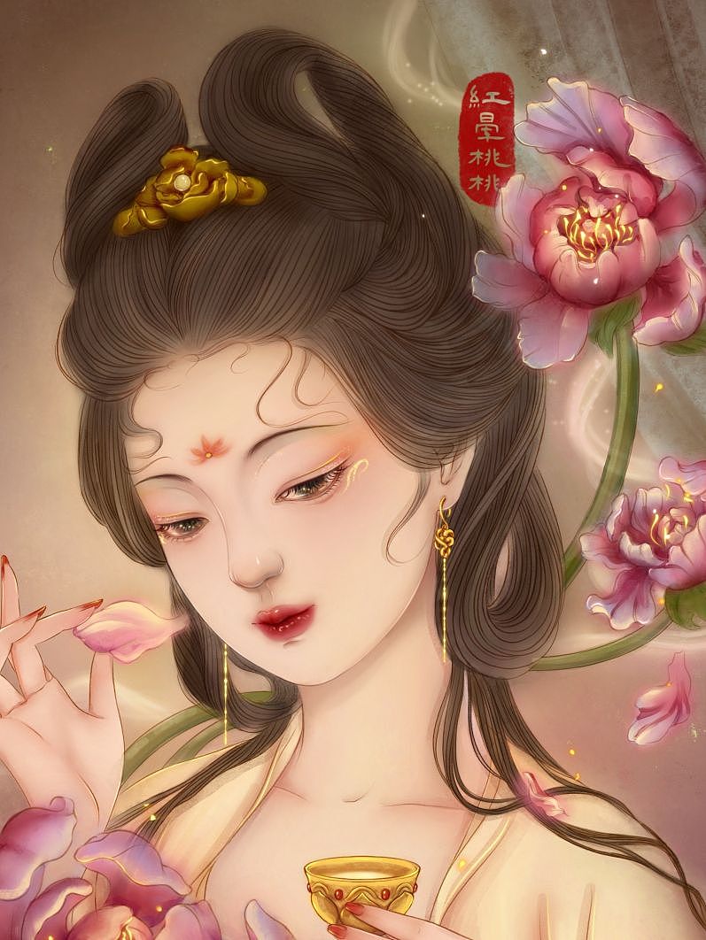 新古风花卉拟人•芍药