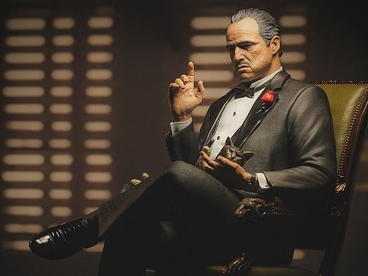 《教父》1972版-维托.安杜里尼.柯里昂 1/3全身雕像