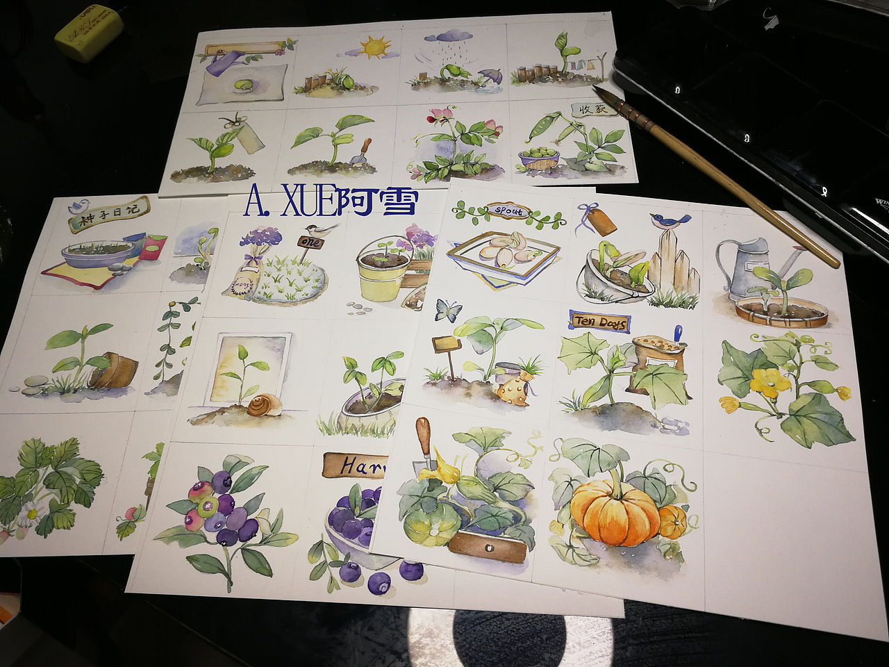 2019部分水彩手绘整理