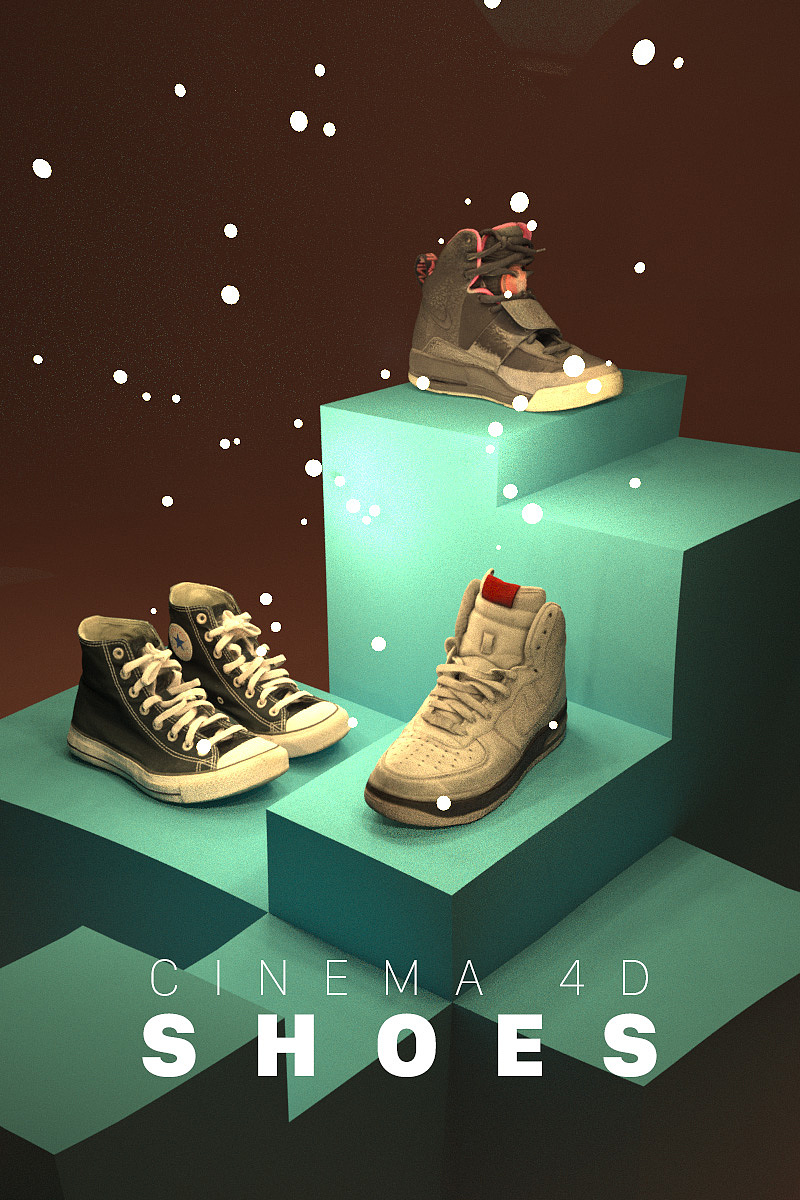 C4D鞋子场景渲染Shoes（图ZMjI0ODIxNzAw） - 其他三维 - 站酷设计师Joker2000原创素材 - 站酷ZCOOL
