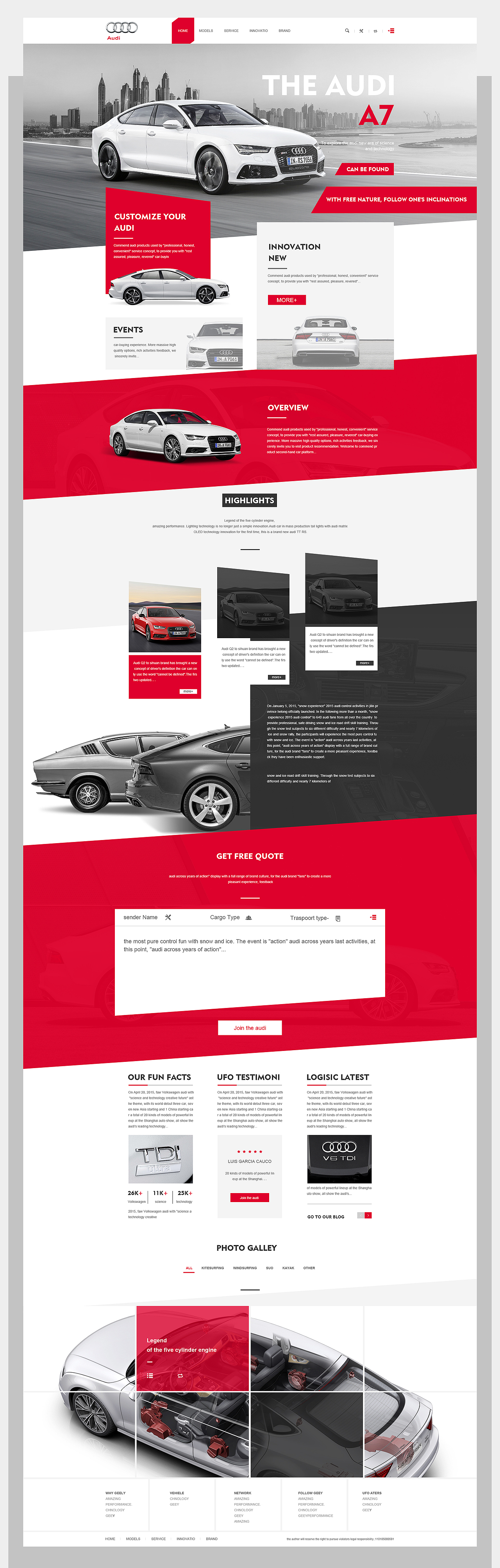 Audi's official website奥迪/企业官网（图ZNzUzMzk4NTY=） - 企业官网 - 站酷设计师Design_Denc原创素材 - 站酷ZCOOL