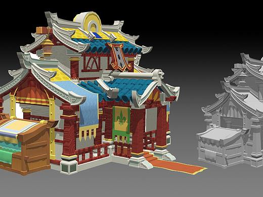 梦幻西游三渲二《回春堂》建模