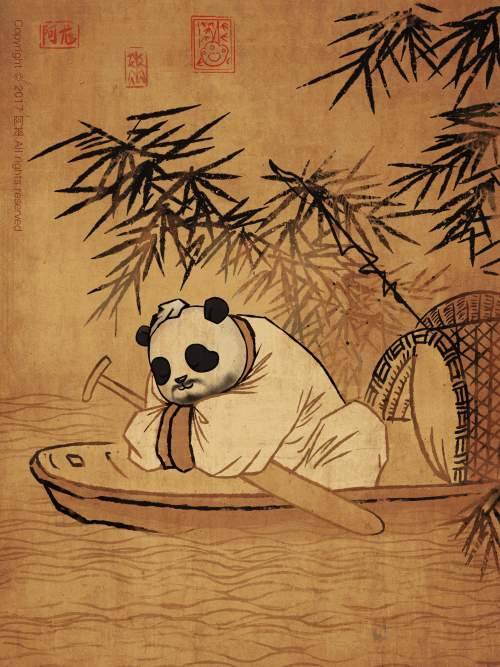 【每日一gif合集九】滚滚中国画（81-90）（图ZODQ5ODA0Mjg=） - 艺术插画 - 站酷设计师阿尨原创素材 - 站酷ZCOOL