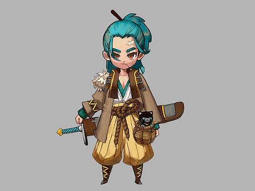 SPINE立绘作品  侠客