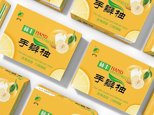 美味柚子水果包装|食品包装|快消品包装--传音包装设计