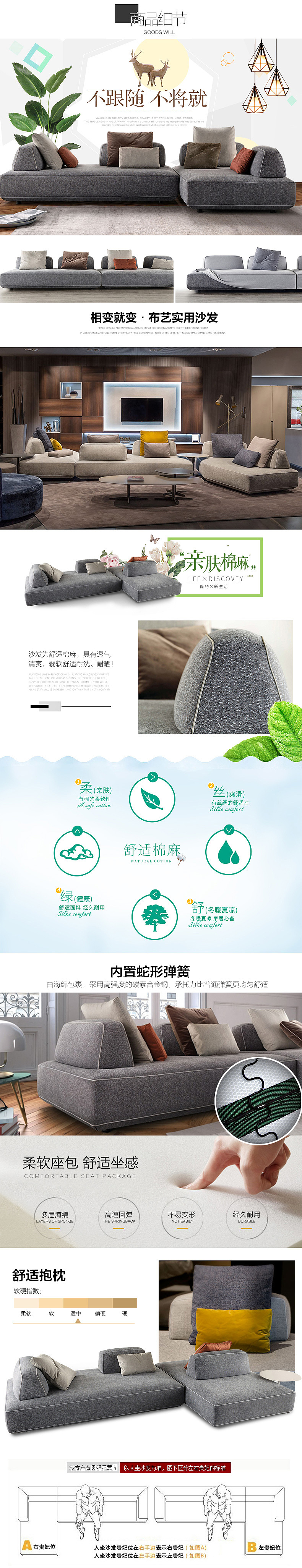 布艺沙发详情/电商家具/介绍/家具详情介绍说明/淘宝天猫京东细节解说/简介（图ZNjgxMjExMjA=） - 电商 - 站酷设计师朋遊仔原创素材 - 站酷ZCOOL