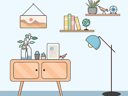 手绘板扁平风作业练习-半原创