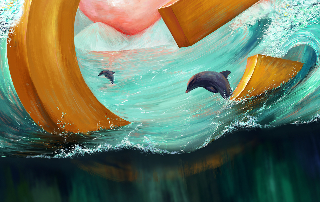 破开风浪见朝阳（图ZMjUyMDU3NDMy） - 海报 - 站酷设计师一云月原创素材 - 站酷ZCOOL