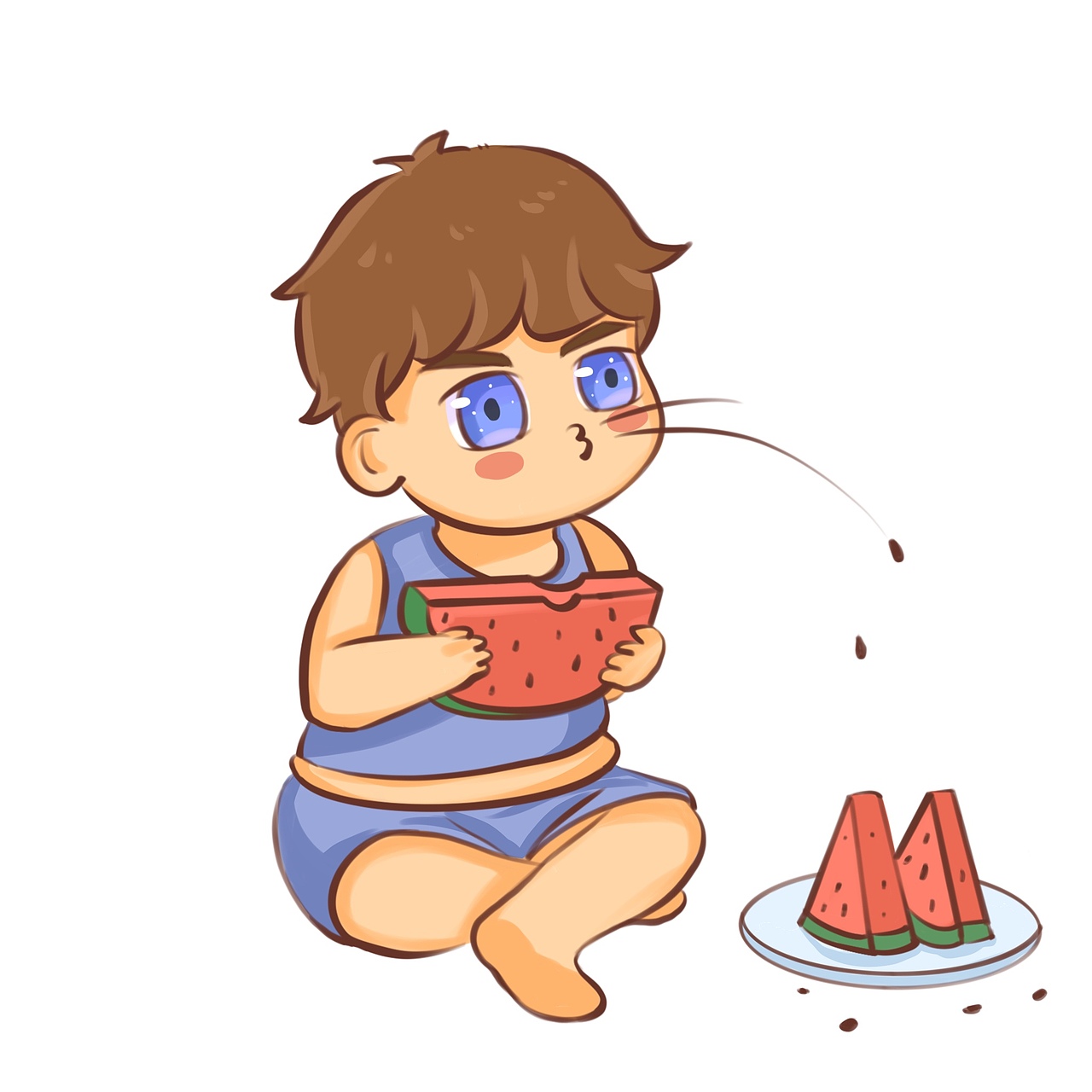 由于我开始不停吃。吃。吃。