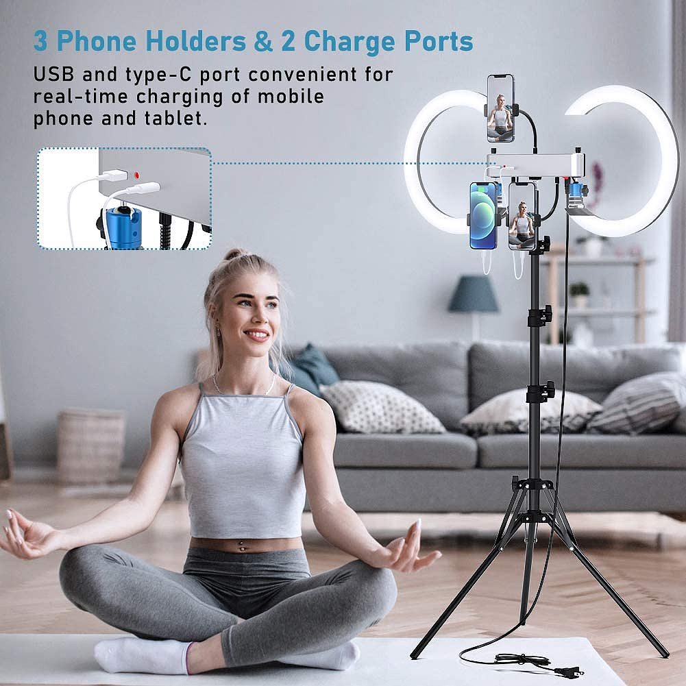亚马逊 LED 自拍环形灯带支架