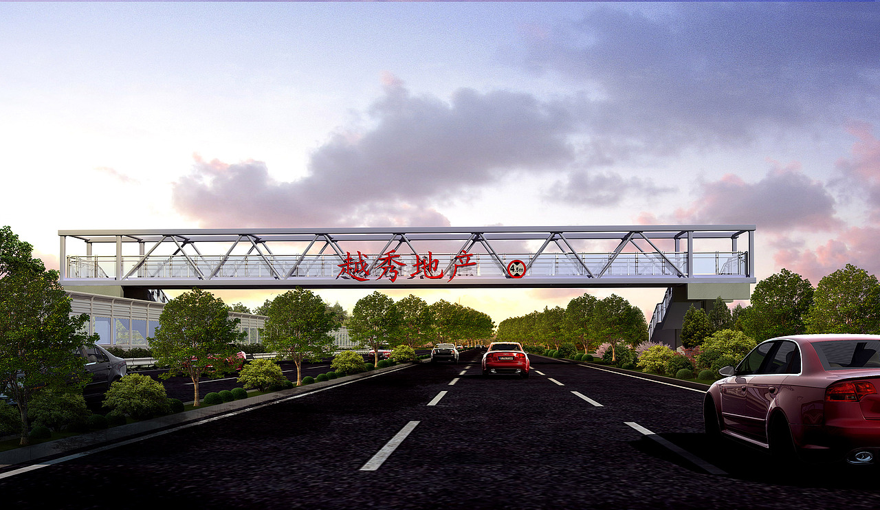 过街天桥效果图（图ZMjY0NDM1MDg4） - 其他三维 - 站酷设计师mcart原创素材 - 站酷ZCOOL