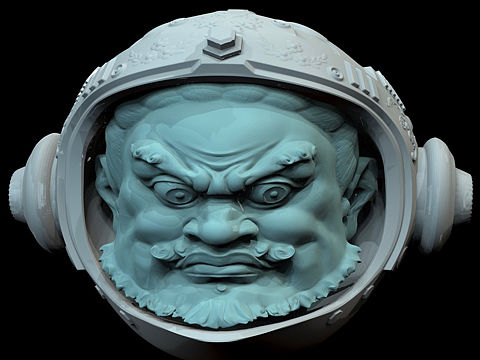 雕塑｜《风调雨顺-四大天王》局部，详见主页（个人主页-ZNjc4NjgyNzI=） - 雕塑 - 站酷设计师周章雕塑原创素材 - 站酷ZCOOL