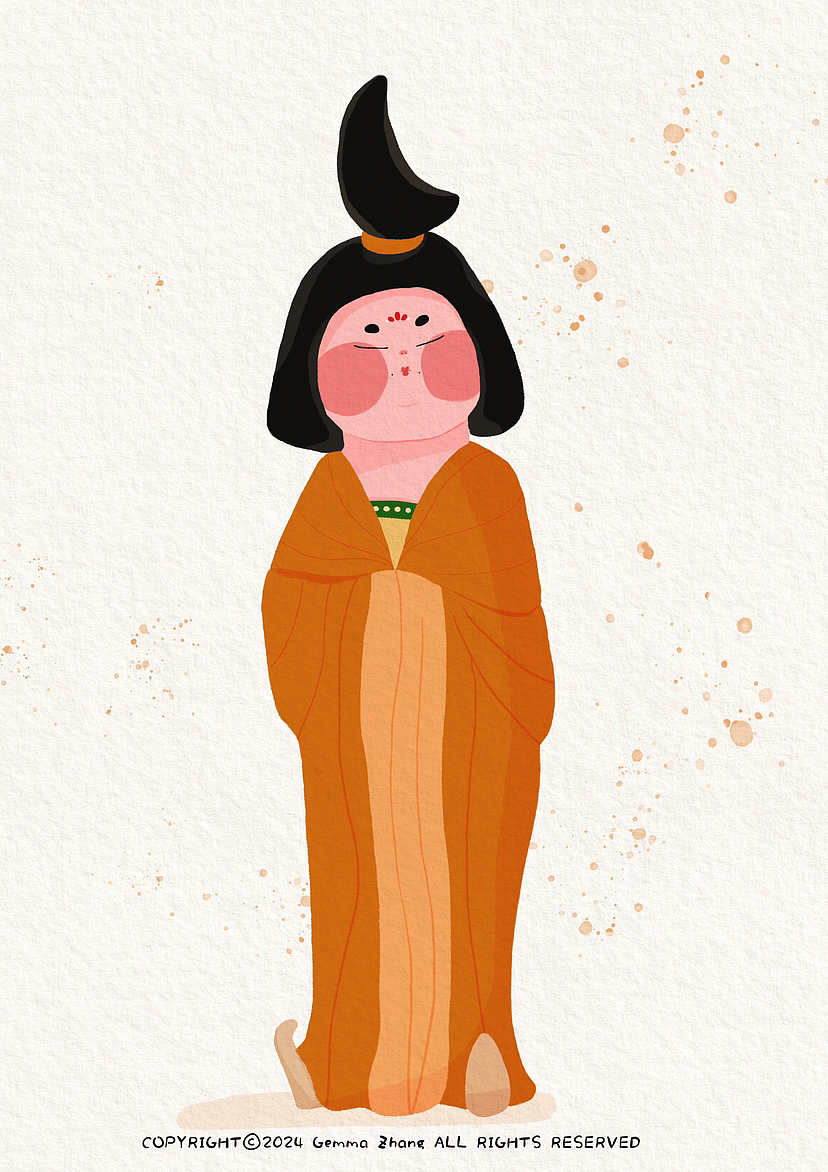 唐代女子（图ZMzY3MTMyNDA0） - 商业插画 - 站酷设计师是自来卷吖原创素材 - 站酷ZCOOL