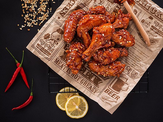 快乐小鸡餐饮品牌美食摄影图  炸鸡  薯条  鸡腿  套餐