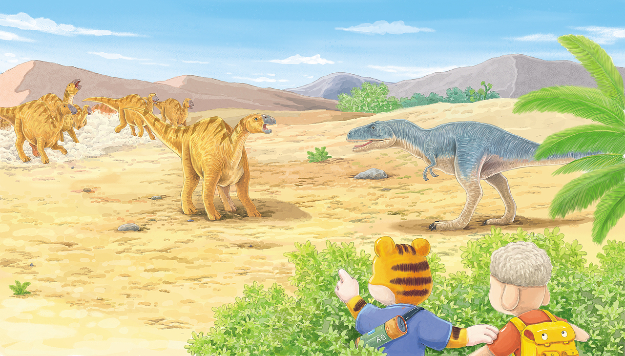 一本恐龙题材绘本插画！看官请留步！！（图ZMjMyMzc4NjA4） - 绘本 - 站酷设计师插画师海豹原创素材 - 站酷ZCOOL