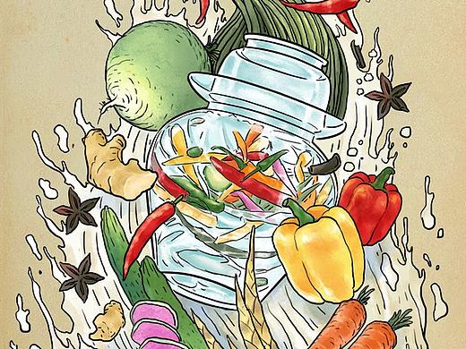 地方物产插画