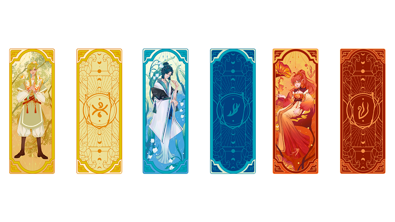 原创作品插画创作习作十二星次中国风人物角色设计卡牌设计