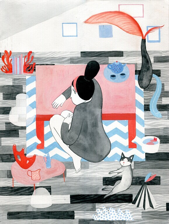 一个人宅（图ZMjE1OTM4NjA=） - 商业插画 - 站酷设计师HANJ原创素材 - 站酷ZCOOL