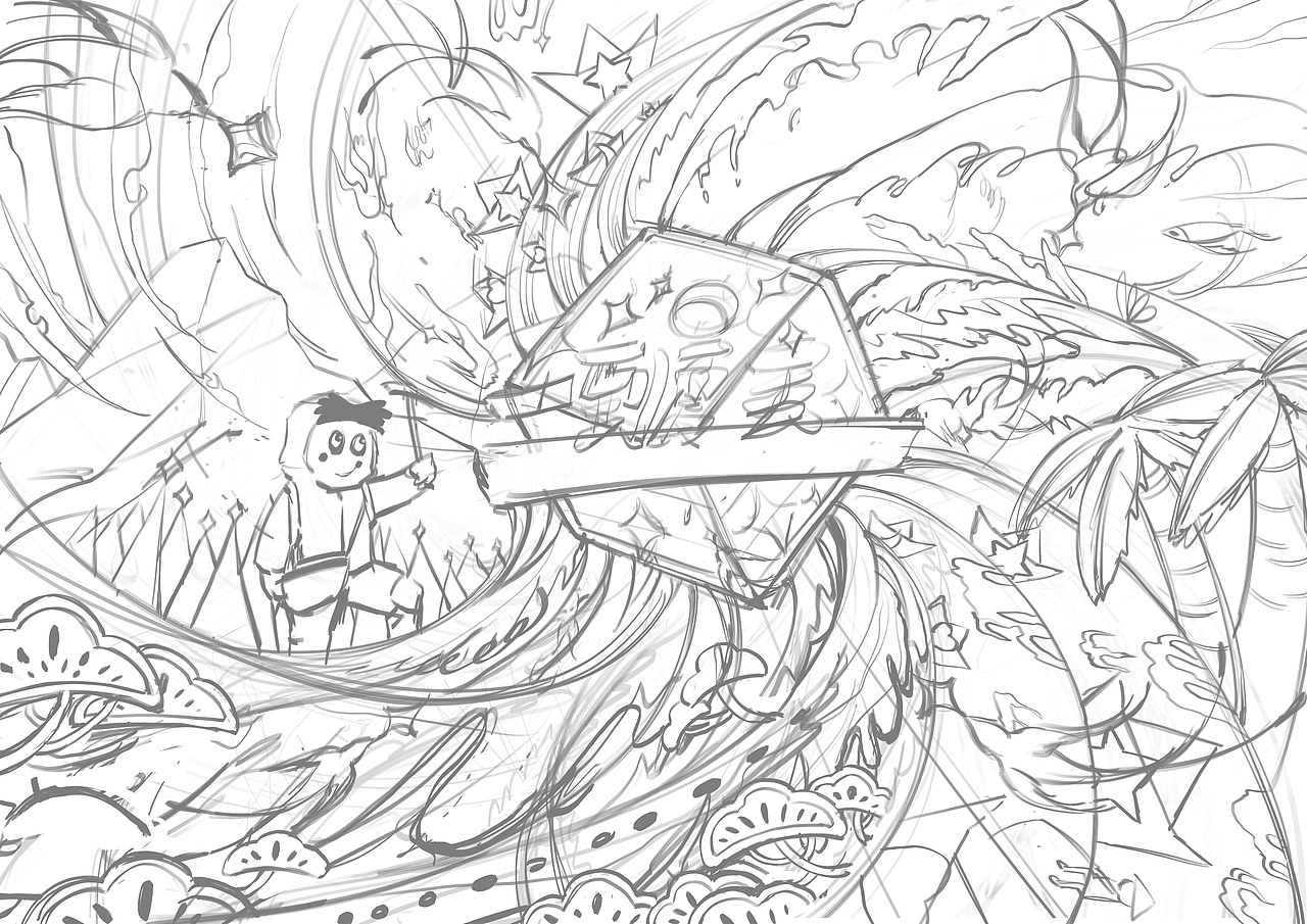 原创国风插画金犊奖旺旺冻痴过程分享（图ZMjk3MDYwMDA0） - 商业插画 - 站酷设计师九日小天使原创素材 - 站酷ZCOOL