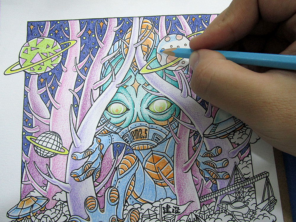 画面比较靠前的物品,颜色也亮些。