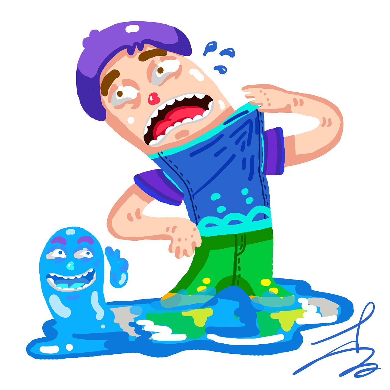 被吸干|插画|插画习作|JalisonLi - 原创作品 - 站