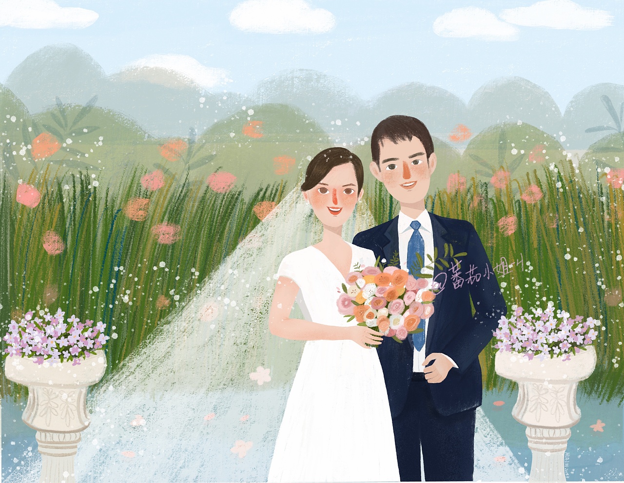 结婚祝福|插画|其他插画|kozyose - 原创作品 - 站酷 (ZCOOL)