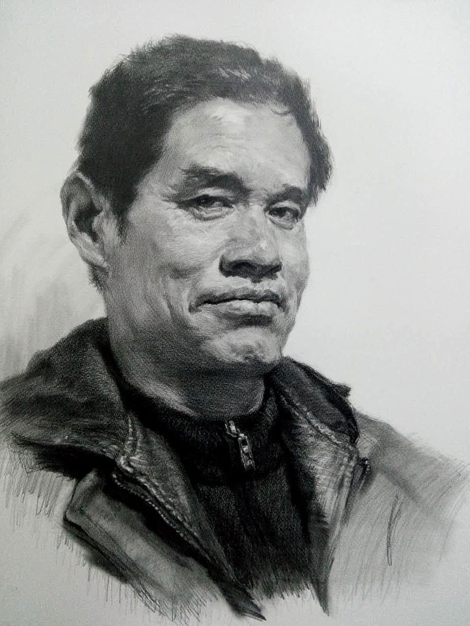 素描头像男中年肖像