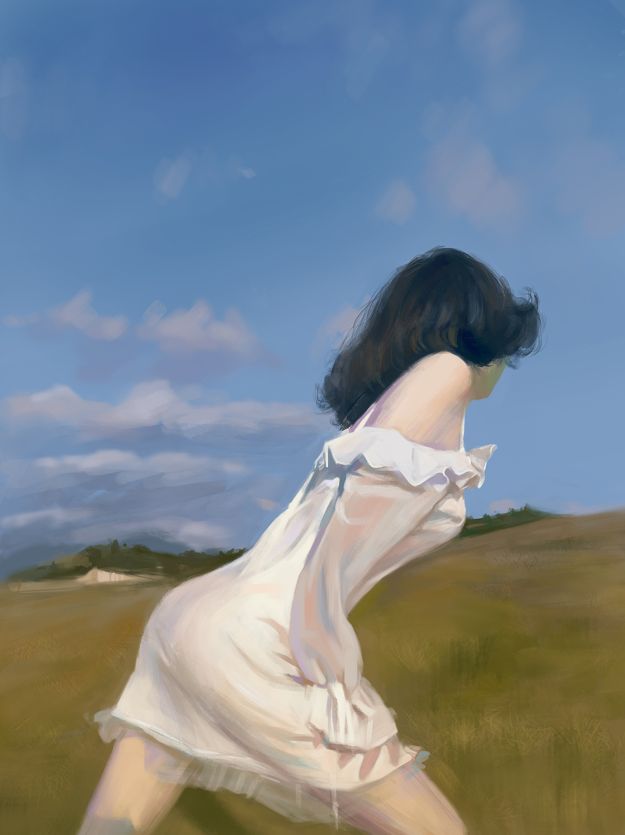 插画作品 《背影》