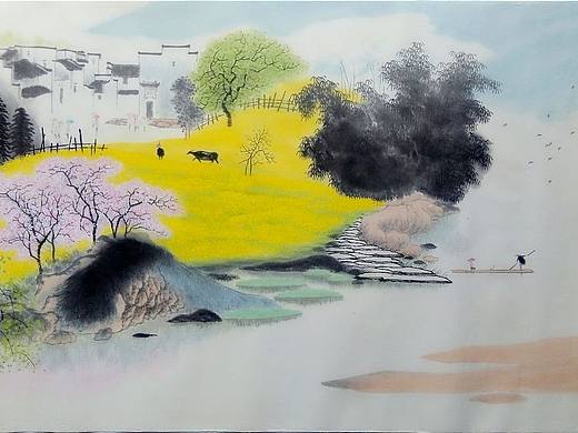 《徽州记游》（个人主页-ZNjc3NzA0NzY=） - 绘画 - 站酷设计师江周原创精品原创素材 - 站酷ZCOOL