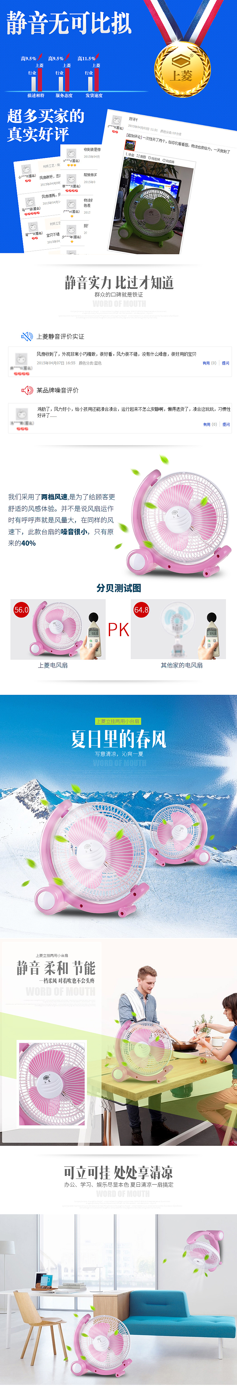 淘宝天猫小家电详情设计 小风扇详情