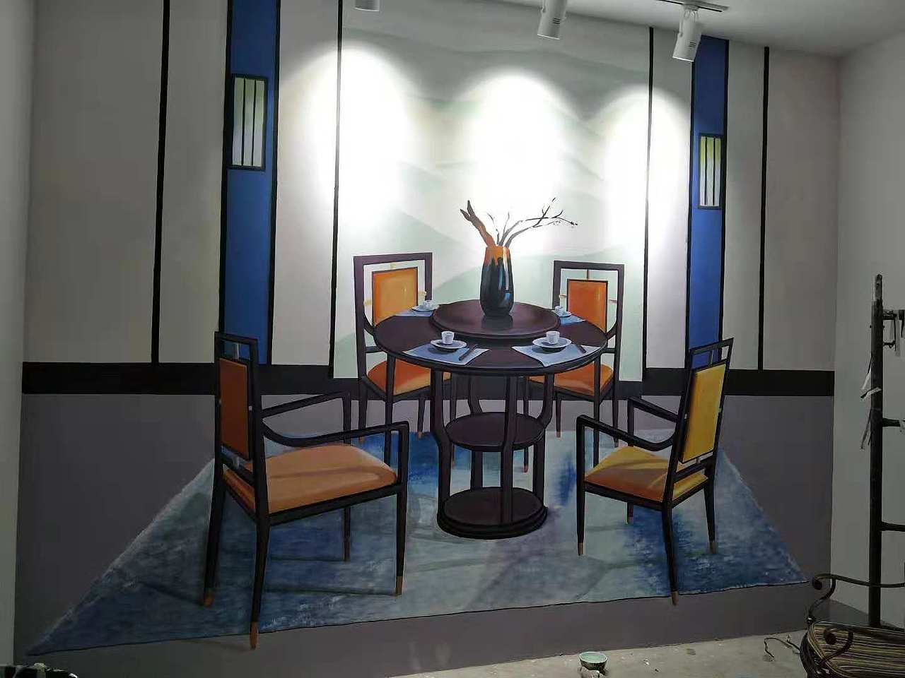东营市——东营区别墅样板房壁画（图ZMTM3OTMyMDcy） - 新锐潮流插画 - 站酷设计师波普文化传媒原创素材 - 站酷ZCOOL