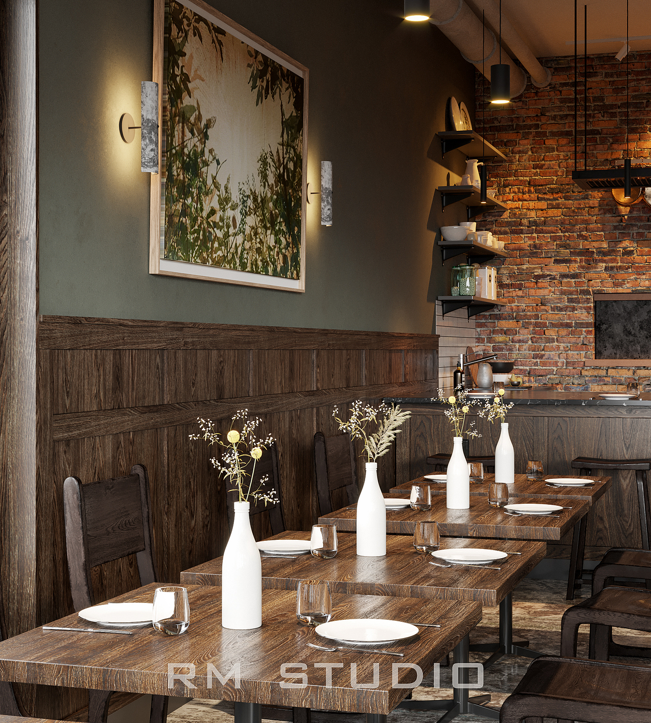 corona渲染-SR餐厅