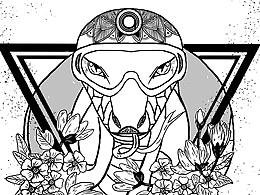 12生肖之蛇 手绘练习