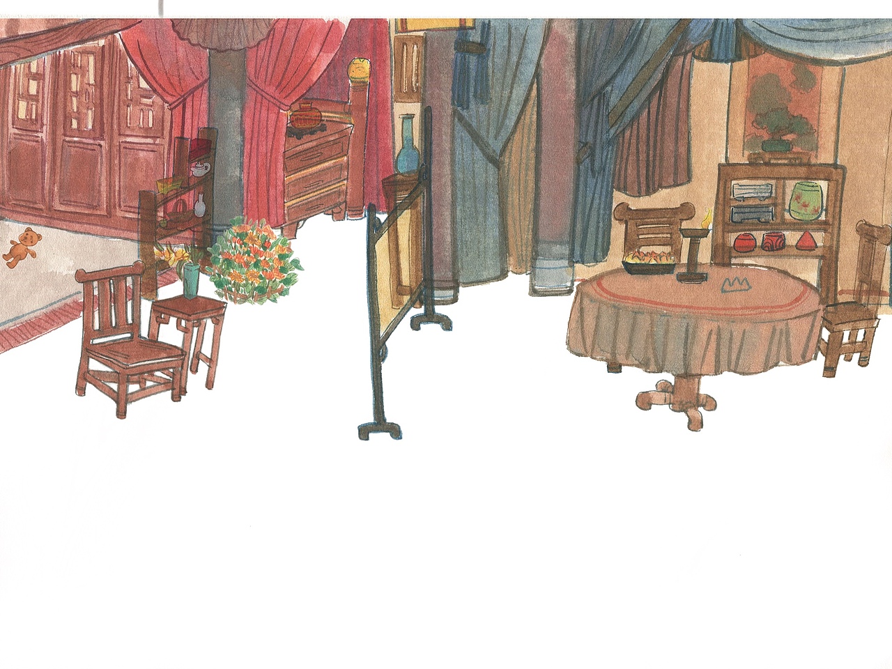 国风绘本场景（图ZMjA1Njk1MjI0） - 绘本 - 站酷设计师子木绘文艺创作工原创素材 - 站酷ZCOOL