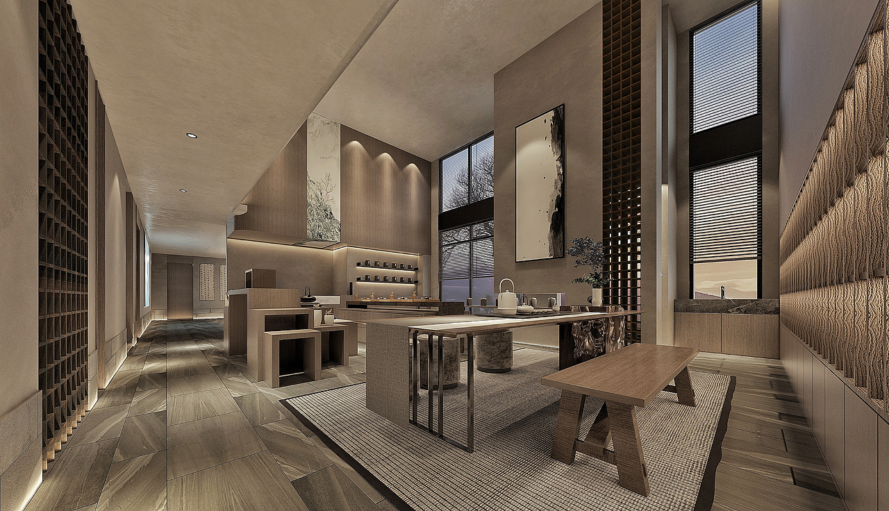 意境 l 茶室空间（图ZMjk1OTgwNzA0） - 商业空间设计 - 站酷设计师術屿设计原创素材 - 站酷ZCOOL