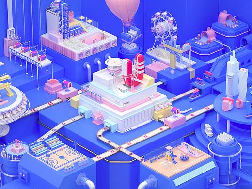 C4D-2.5/3D场景（个人主页-ZMzI4Mzg3ODg=） - 其他三维 - 站酷设计师皮卡丘cici原创素材 - 站酷ZCOOL