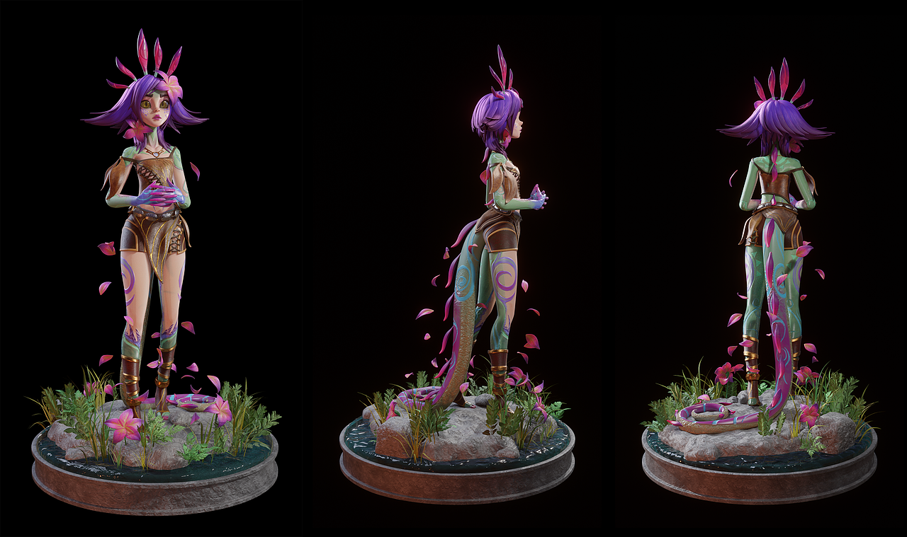 Blender练习-Neeko及写实皮肤材质与毛发尝试（图ZMjIyNDIwNDAw） - 人物/生物 - 站酷设计师Demaner原创素材 - 站酷ZCOOL