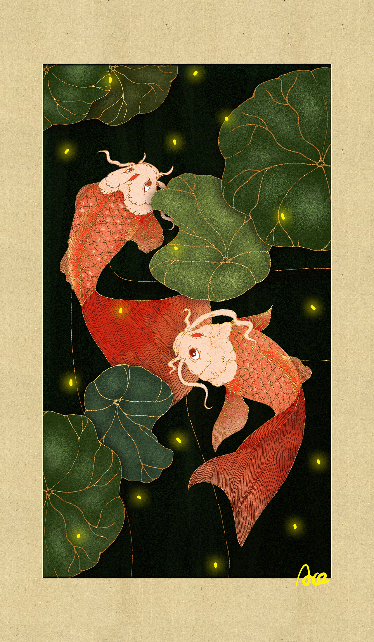 萤火虫-莲池之夜