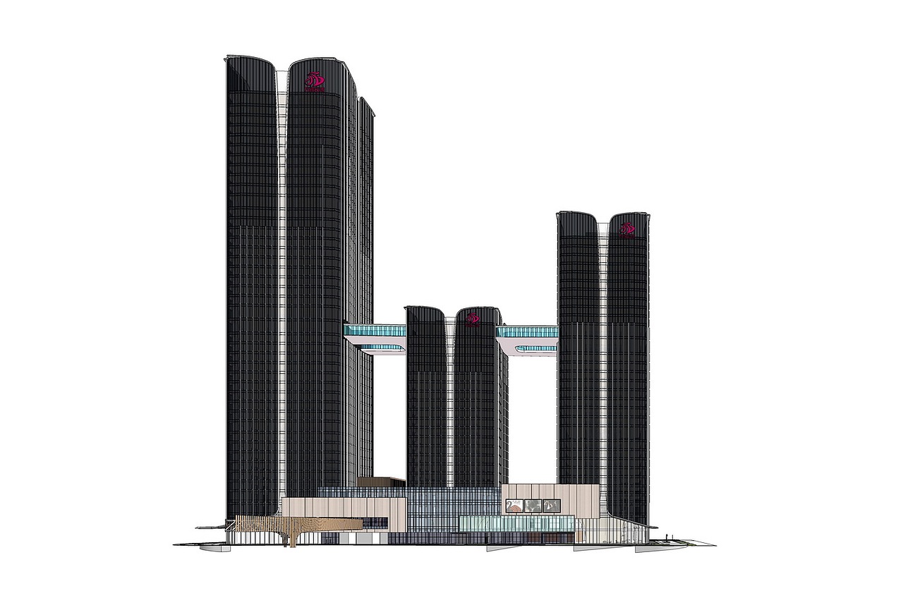 现代办公商业综合体SU模型下载（图ZMjc5MzA2MDk2） - 建筑设计 - 站酷设计师素模网原创素材 - 站酷ZCOOL