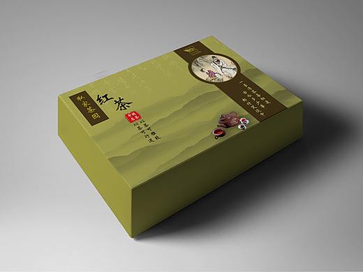 中国风红茶包装效果图