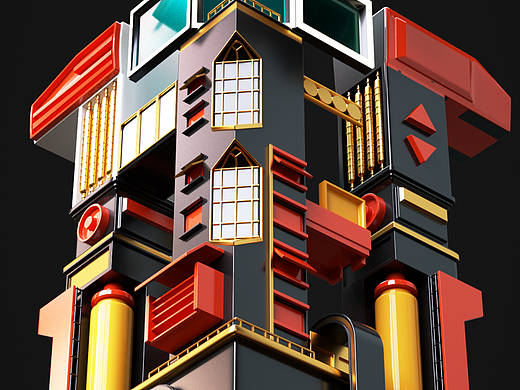 赛博朋克 建模渲染